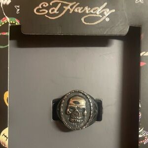 Ed hardy stainless steel Skull Ring for Men - Size 11